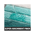 Miniatyrbillede 3 af 4: QU/35x60cm Chenille Mikrofiber Skridsikker Bademåtte, Maskinvaskbar Blød Chenille Mikrofiber Vandabsorberende Bademåtte til Badeværelse,