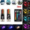 Pikkukuva 4 / 5: \"QD\" 2 kpl T10 RGB LED 6SMD Auton Kiila Sivu Moniväriset Lamput