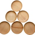 Pikkukuva 1 / 2: /QD/ Pyöreät puiset lautaset - 15 cm - 4 kpl