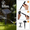 Miniatyrbilde 2 av 4: /QD/Utendørs solcelle lyslenke, 7M 50LED 2 LED-moduser, vanntett batteri, dekorativ guinguette for hage, terrasse, hus, hvit