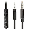 Pikkukuva 3 / 4: [QD] 2 kpl 1,5 m kaapeli Sennheiser Momentum 2.0 -kuulokkeille äänenvoimakkuuden säätimellä ja mikrofonilla - Inline-kaapeli - Musta