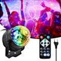 Miniatyrbilde 1 av 4: /QD/Scenebelysning, 7 farger Party Disco Light med fjernkontroll for fest/jul/bar/klubb/DJ