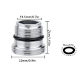 Miniatyrbild 5 av 5: Adapter för kranar M18.5 - M22 för Ikea, Grohe, Neoperl_qudddd