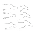 Miniatyrbillede 3 af 4: 6 stk. 5zhsfullkit Stålforlygte Hovedlys Dyp Dyppet Stråle Forlygte Pære Holdefjederklemme Til H1/h3/h4/h7