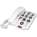 Seniorvennlig fasttelefon med store knapper, perfekt for eldre og hørselshemmede