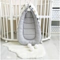Miniatyrbild 2 av 5: QU/Baby Nest Cocoon Nyfödd - Handgjort Mysnäste Babynest Tillverkat Av Bomull (80 X 50 Cm)