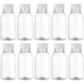 10 st 250ml Mjölkflaskor med Lock Transparenta Burkar Plast Juiceflaskor Behållare för Fester Hem Utomhusresor