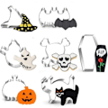 Miniatyrbillede 1 af 5: \"QD\" 7-delt Halloween-kageforme - Rustfrit stål