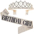 Birthday Tiara and Shoulder Strap Set Gold Gold GIRL