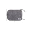 Miniatyrbilde 3 av 5: Reisekabelveske Organizer Lader Oppbevaring Elektronikk USB-etui Grey