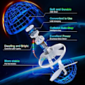 Miniatyrbillede 4 af 5: [QD] Magisk Hover Spinner Orb Bold med LED, Kosmisk Globe Legetøj til Børn 6-12 År