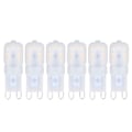 Miniatyrbillede 2 af 3: QU/6 stk. G9 LED-pærer Dæmpbare 3W Energibesparende 360 Graders Lyspære til Loftslamper og Pendellamper Varm Hvid 220-240V