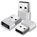 Miniatyrbilde 1 av 3: \"QD\" USB til USB-C-adapter [3-pakning], USB-adapter, USB A til USB-C, iPhone-ladekontakt, USB-C-kontaktkonverter for iPhone