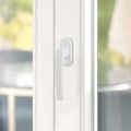 Miniatyrbilde 5 av 5: PVC dør- og vindus håndtak, hull avstand 43mm / kvadratisk aksel 7 * 7 * 35mm / (hvit)