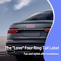 Pikkukuva 4 / 5: [QD] Auton ulko-osan tunnus, 3D-tarra, Sopii (Pinkki) Audi A3 A4 A5 A6 A8 TT R8 Q3 Q5 Q7