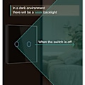 Miniatyrbild 4 av 4: #QD# Touch Switch, Svart 2-vägs strömbrytare med LED-displayljus, Touch-strömbrytare med Touch Sensor Kristallglaspanel - Ingen neutral ledning