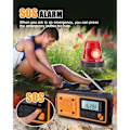 Miniatyrbild 4 av 5: QD-Nyaste nödradio, 4000mAh Powerbank solcellshandvevsradio, AM/FM/WB/och varningssignal bärbar väderradio