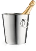Miniatyrbillede 1 af 4: Champagnekøler i rustfrit stål med ringhåndtag, elegant vinkøler til kolde flasker, ideel til middagsselskaber og fester, sølv
