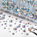 Miniatyrbillede 4 af 5: 6530st Hotfix Rhinestones AB Krystal Rhinestones Flatback Glas