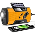 Pikkukuva 2 / 5: QU) Kannettava hätäradio NOAA/AM/FM USB/Solar/Ladattavalla veivillä SOS-sireenillä ja taskulampulla, hätäradio, oranssi väri 2