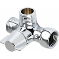 Miniatyrbillede 3 af 5: QU/Solid messing 3-vejsventil, 3-vejs afledningsventil, 3-vejs bruseventil, G1/2 \" T-adapterventil, til brusebad, håndbruser og afledningsbruser