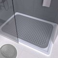Miniatyrbillede 1 af 4: QU/Stort rektangulært badeværelsesbademåtte skridsikker fodmassage måtte 78 x 48 cm