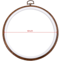 Miniatyrbild 2 av 5: \"QD\" 4-pack 15 cm runda broderibågar, displayram, cirkel, korsstygnsbåge, imitation trä broderisatser