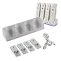 Miniatyrbilde 5 av 5: 4 stk 2800mAh Oppladbare Batterier og Ladestasjon for Wii-fjernkontroll Switch-tilbehør