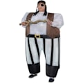 Pikkukuva 4 / 4: \"QD\" Aikuisten Merirosvo Puhallettava Asu Blow Up Naamiaisasu Puku Halloween Cosplay Juhla Joulu Unisex Puhallettava Asu Yksi Koko