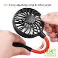Miniatyrbillede 2 af 3: Halsventilator – Genopladelig Nakkeventilator Bærbar Ventilator med Nakkestrop Hvid_qq