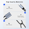 Miniatyrbillede 5 af 5: USB-C til dobbelt 3,5 mm lydadapterkabel Sort_qq
