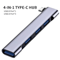 Pikkukuva 1 / 5: PD Nopea USB-C USB-HUB Laaja Käyttö USB3.0 5Gbps Kannettava Ty Type-C