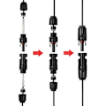 Miniatyrbillede 3 af 4: #QD#MC3 MC4 Solcelle Krympeværktøj til 2,5/4,0/6,0 mm² Solpanel PV Kabel+20 stk. MC4 Han Solpanel Kabelstik+1 par MC4 Solcelle Konnektor Skifteværktøj