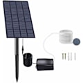 Miniatyrbillede 1 af 4: #QD#2,5 W plug-in solcelle iltpumpe, soldamspumpe, akvarielufter, luftpumpe, fiske lufter, med luftstensslange, til haveakvarium udendørs havedam