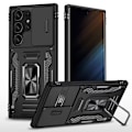 Miniatyrbillede 1 af 5: Samsung S25 Ultra - Cover CamShield / Kamerabeskyttelse Støttefod Sort_GOD