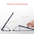 Miniatyrbild 2 av 5: [QD] Ultratunt smart fodral med gummerad flexibel TPU-baksida, automatisk viloläge/väckning och visnings-/skrivstativ för iPad Mini 5 - Helt blå
