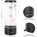 Miniatyrbillede 4 af 5: [QD] Manetlampe, Manet Lavalamp Akvarium Manetlampe LED-lys 7 farver med USB til børns soveværelse Julefødselsdagsgave
