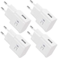 Miniatyrbilde 1 av 5: 4-pakning 5V-2A USB Strømadapter Uttak Universell Hurtiglader for iPhone 12/11/X 8/7/6, Samsung Galaxy S22 S21 S20 white_QF