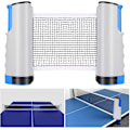 Miniatyrbillede 1 af 5: Pingis Net, Teleskopisk Bordtennisnet Ping Pang Net Bordtennisnet Justerbar Bærbar til Indendørs og Udendørs, Grå