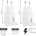 Miniatyrbilde 4 av 5: 4-pakning 5V-2A USB Strømadapter Uttak Universell Hurtiglader for iPhone 12/11/X 8/7/6, Samsung Galaxy S22 S21 S20 white_QF