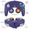 Miniatyrbild 2 av 4: \"QD\" Gamecube Handkontroll, 2-pack klassisk handkontroll med vibrationsjoystick