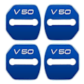 Miniatyrbild 1 av 5: QD-Bilmodell dörrlåsskydd i rostfritt stål, passande för Volvo V50 biltillbehör - Perfekt blå