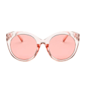 Pikkukuva 2 / 3: Pyöreät Läpinäkyvät Pinkit Aurinkolasit Retro Cateye_qq