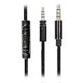 Pikkukuva 1 / 4: [QD] 2 kpl 1,5 m kaapeli Sennheiser Momentum 2.0 -kuulokkeille äänenvoimakkuuden säätimellä ja mikrofonilla - Inline-kaapeli - Musta