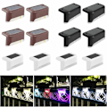Miniatyrbild 4 av 4: 4-pack Solcellsdäckslampor LED Solcellstrapplampor Vattentäta Staketlampor_ufo Warm Light