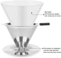 Miniatyrbillede 6 af 8: Kaffefilter - Genanvendeligt filter i rustfrit stål - Papirfri - Til manuel kaffe
