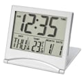 Miniatyrbild 1 av 5: \"QD\" Digital Reseväckarklocka - Vikbar Kalender Temperatur Timer LCD Klocka Väderprognos Klocka B