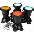 Pikkukuva 1 / 4: QQU-Vedenpitävät upotettavat LED-valonheittimet RGB-kohdevalo, säädettävät IP68-vedenpitävät lamppuvalot ulkokäyttöön, puutarhaan, uima-altaaseen, lammikkoon [Energialuokka A+]