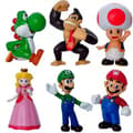 6 st Super Mario Figurer Söta Leksaker Dockor Figurer Samling Present 6 st