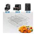 Miniatyrbilde 2 av 5: 2-lags Airfryer-stativ Stabelbart Grillriststativ Rustfritt Stål For 4,2-5,8qt Airfryer Kjøkken_qq